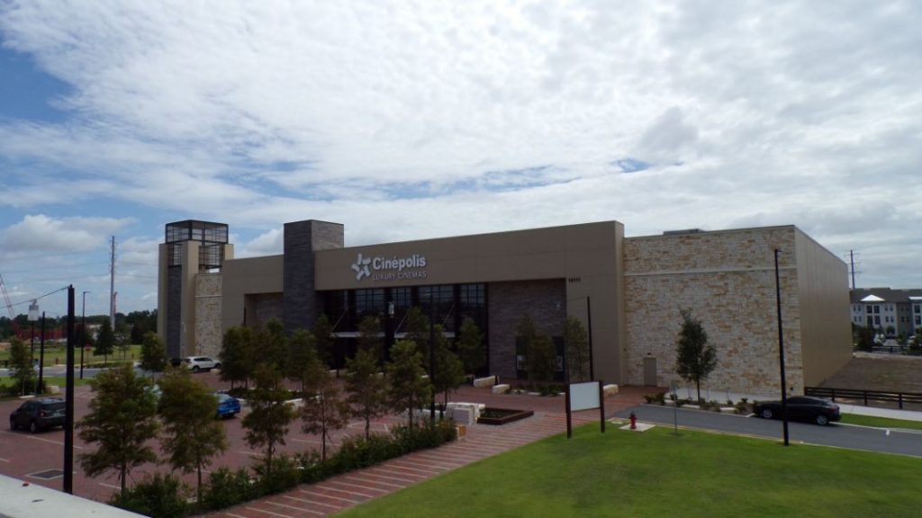 Cinepolis Luxury Dine in Cinema at Hamlin 14111 Shoreside Way, Winter Garden Florida 34787. Cinepolis is a Luxury theater offering food brought to your seating. The seats are recliner couch style for comfort. The Theater is one of the new additions residents of Hamlin, Independence 